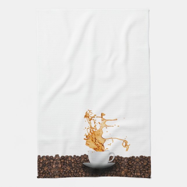 Linge De Cuisine Coupe Volante De Café Avec Splash (Vertical)