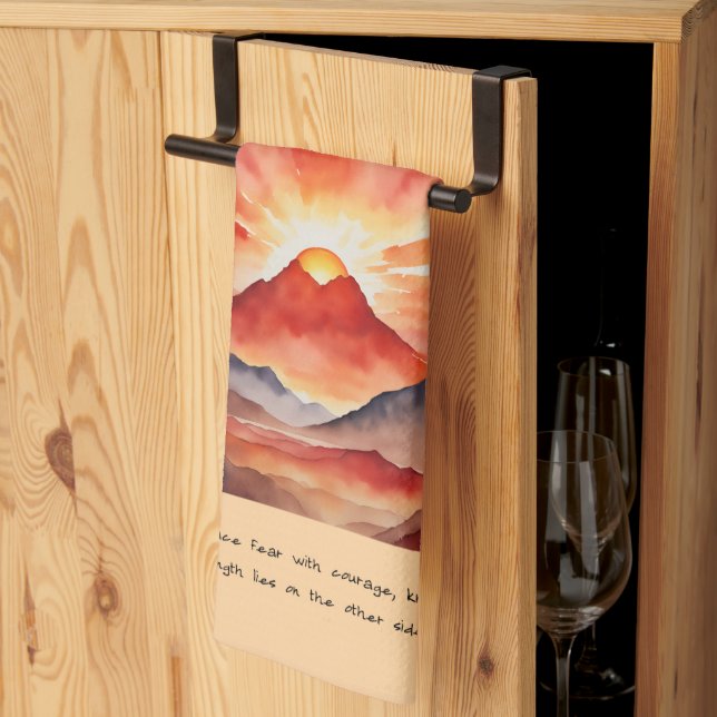 Linge De Cuisine Courage Affirmation cadeau spécial (Pliage en tiers)