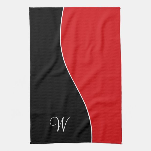 Linge De Cuisine Courbes modernes Style contemporain Personnalisé (Vertical)