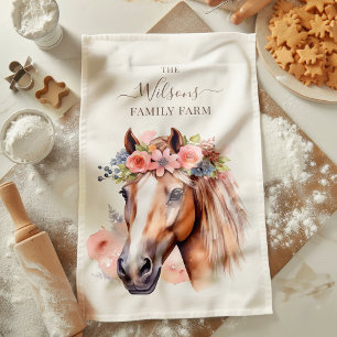 Linge De Cuisine Couronne de fleurs rustique de ferme familiale Che