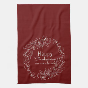 Linge De Cuisine Couronne de glands de Thanksgiving Illustration de