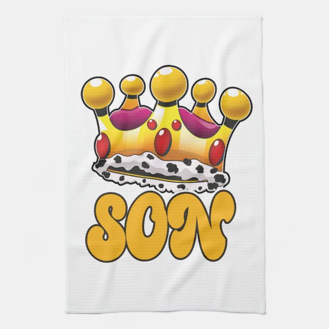 Linge De Cuisine Couronne de roi de fils (Vertical)