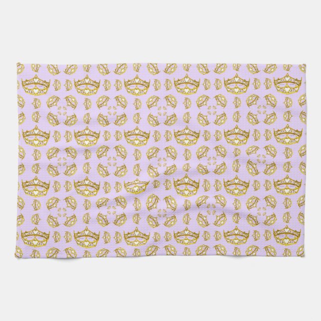 Linge De Cuisine couronne d'or tiaras pale lilas (Horizontal)