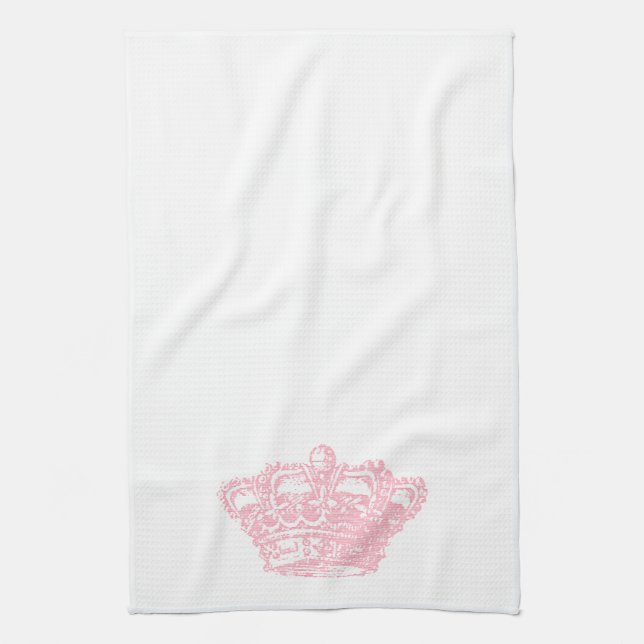 Linge De Cuisine Couronne rose (Vertical)