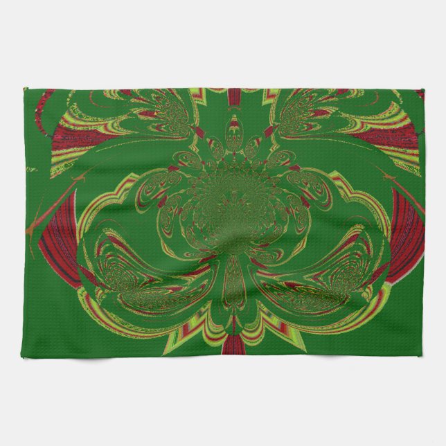 Linge De Cuisine Couronne verte (Horizontal)