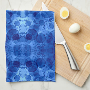 Linge De Cuisine Couverture à motif bulle bleue