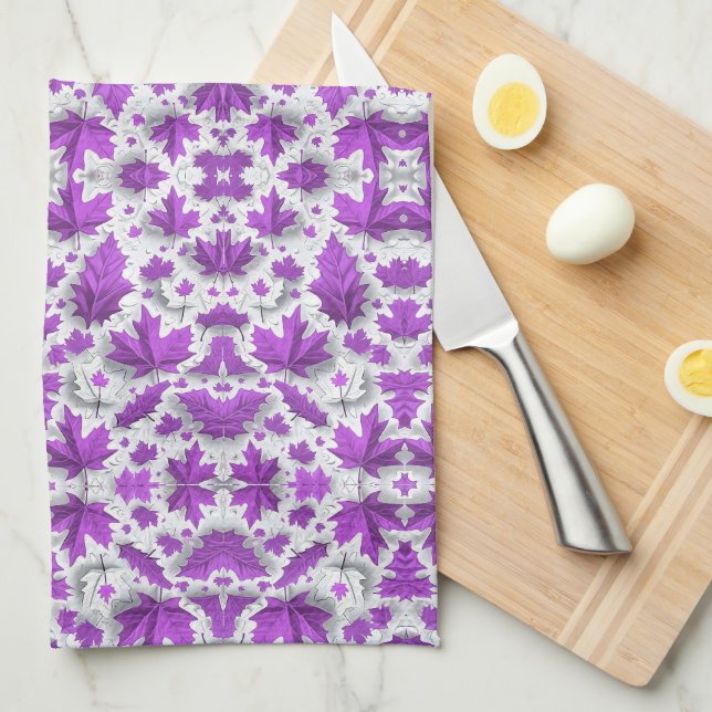 Linge De Cuisine Couverture aux feuilles d'érable pourpre (Quart Plié)