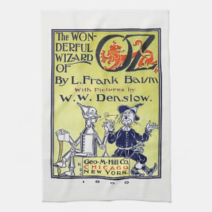 Linge De Cuisine Couverture de livre vintage du Magicien d'Oz
