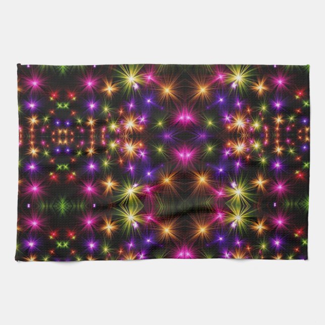 Linge De Cuisine Couverture Sherpa Étoile Éclatante Lumineuse (Horizontal)