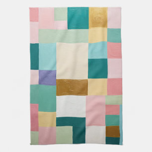 Linge De Cuisine Couvre-lit géométrique pastel