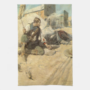 Linge De Cuisine Cow-boys western vintage, Hopalong par NC Wyeth