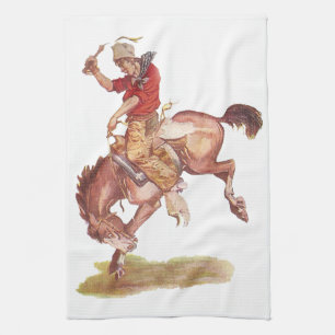 Linge De Cuisine Cowboy vintage