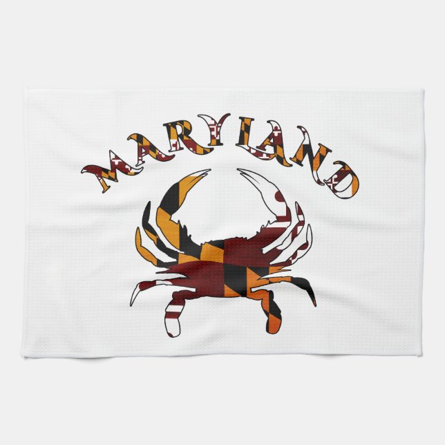 Linge De Cuisine Crabe de drapeau du Maryland (Horizontal)