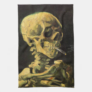 Linge De Cuisine Crâne avec cigarette allumée par Vincent van Gogh