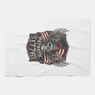 Linge De Cuisine Crâne Cyber Liberté Patriotique Futur Cyberpunk Gr