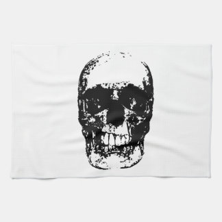 Linge De Cuisine Crâne d'art pop noir et blanc