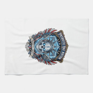 Linge De Cuisine Crâne Liberté Cyber Patriotique Futur Cyberpunk Gr
