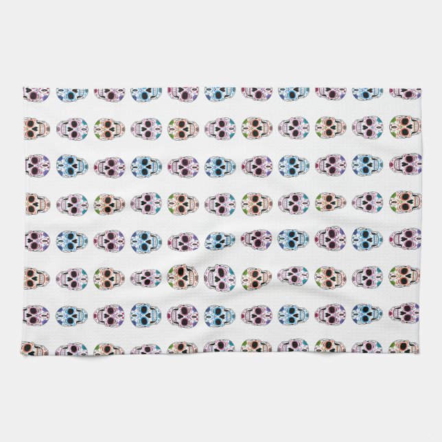 Linge De Cuisine Crânes (Horizontal)