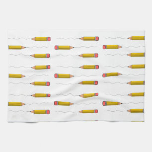 Linge De Cuisine Crayon sur blanc