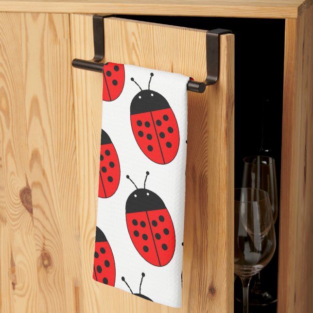 Linge De Cuisine Création coccinelle (Pliage en tiers)