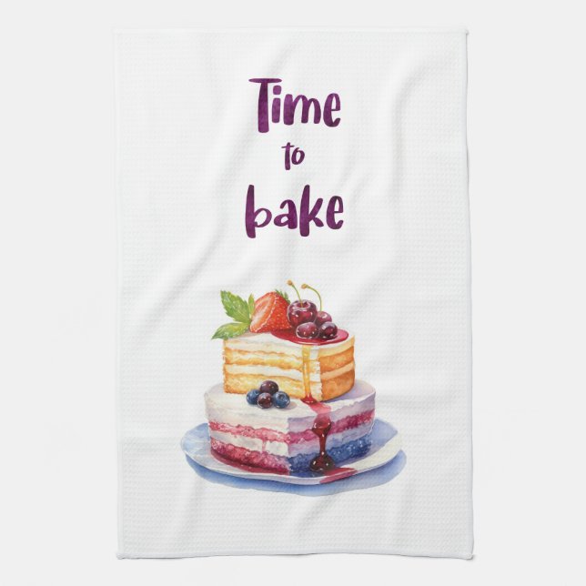 Linge De Cuisine Création de gâteau sucré (Vertical)