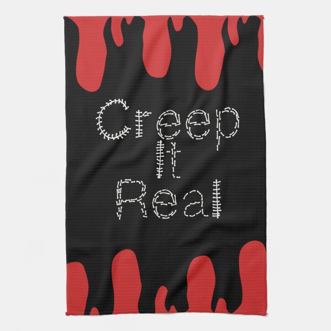 Linge De Cuisine Creep it Real Main Drag Police Blood Halloween (Vertical)