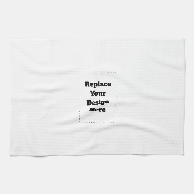 Linge De Cuisine Créez votre propre blanc  (Horizontal)