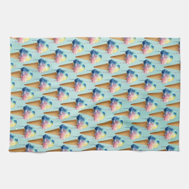 Linge De Cuisine Crème Glacée (Horizontal)