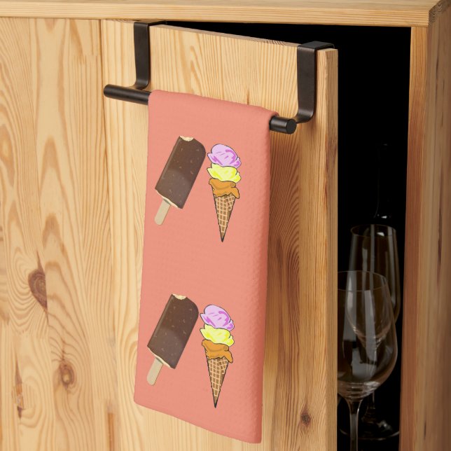 Linge De Cuisine Crème glacée (Pliage en tiers)