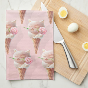 Linge De Cuisine Crème Rose d'été