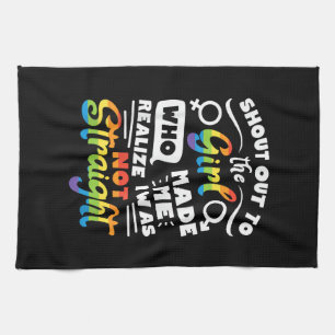 Linge De Cuisine Cri à la fille Fierté lesbienne LGBT T Shirt G