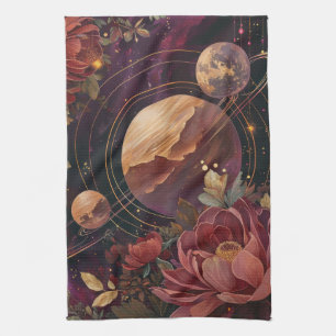 Linge De Cuisine Cristal de planète violette de nébuleuse céleste