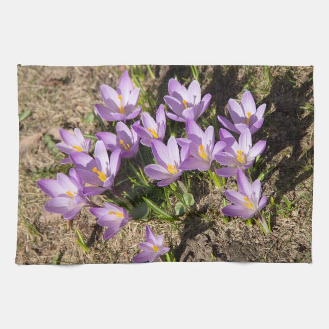 Linge De Cuisine Crocus de printemps mignons (Horizontal)