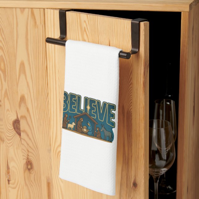 Linge De Cuisine Croire (Pliage en tiers)