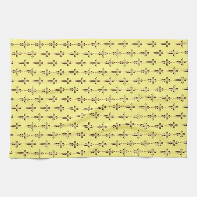Linge De Cuisine Croix chrétienne d'art pourpre royal (Horizontal)