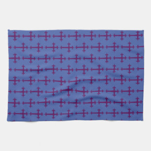 Linge De Cuisine Croix chrétienne violette