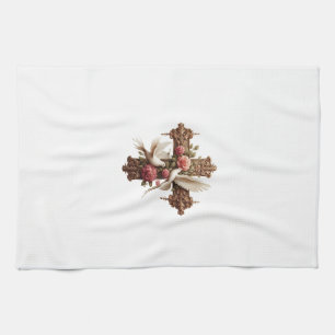 Linge De Cuisine Cross and Doves PNG Clipart - Religious Christian 