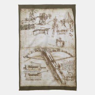 Linge De Cuisine Crossbow Arme géante de Léonard de Vinci