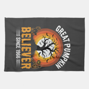 Linge De Cuisine Croyant de la Grande Citrouille d'Halloween Squele