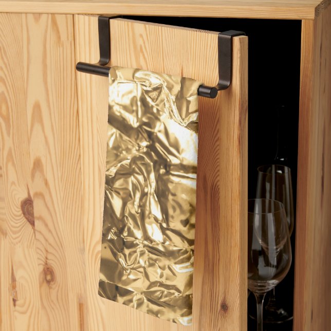 Linge De Cuisine Crushed Golden Folds (Pliage en tiers)