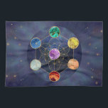 Linge De Cuisine Cube de Metatron Chakras Géométrie sacrée<br><div class="desc">Cube de Metatron Chakras Géométrie sacrée</div>