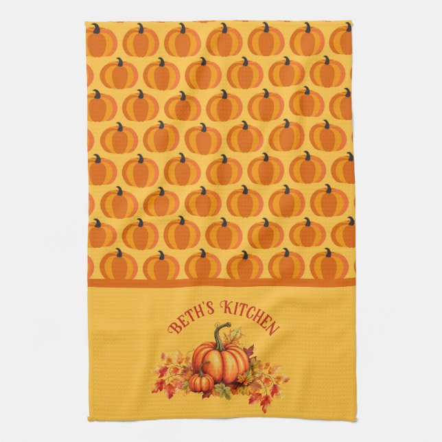 Linge De Cuisine Cueillette de citrouilles (Vertical)