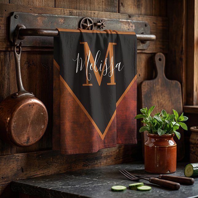 Linge De Cuisine Cuir brut personnalisé  (Créateur téléchargé)