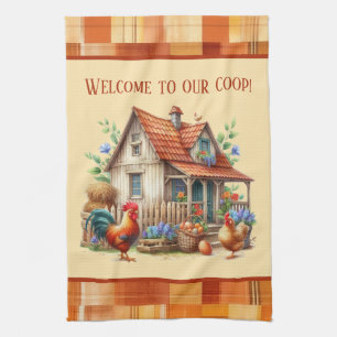 Linge De Cuisine Cuire coop de poulet bienvenue ajouter du texte
