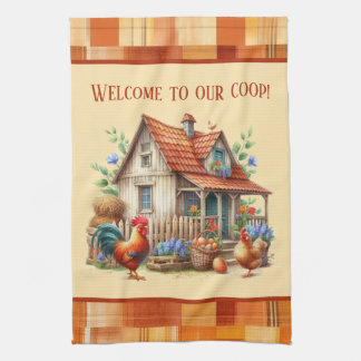 Linge De Cuisine Cuire coop de poulet bienvenue ajouter du texte