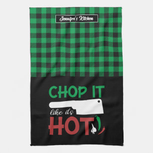 Linge De Cuisine Cuisine amusante Chop It Like It's Hot Red et Gree