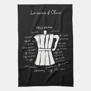 Linge De Cuisine Cuisine art Italien Espresso café moka pot