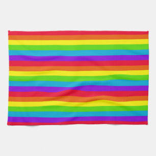 Linge De Cuisine Cuisine d'arc-en-ciel/serviette de main rayées