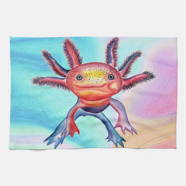 Linge De Cuisine Cuisine de conception d'Axolotl/serviette de main (Horizontal)