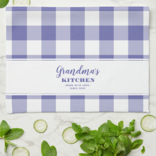 Linge De Cuisine Cuisine de grand-mère personnalisée Élégant bleu p
